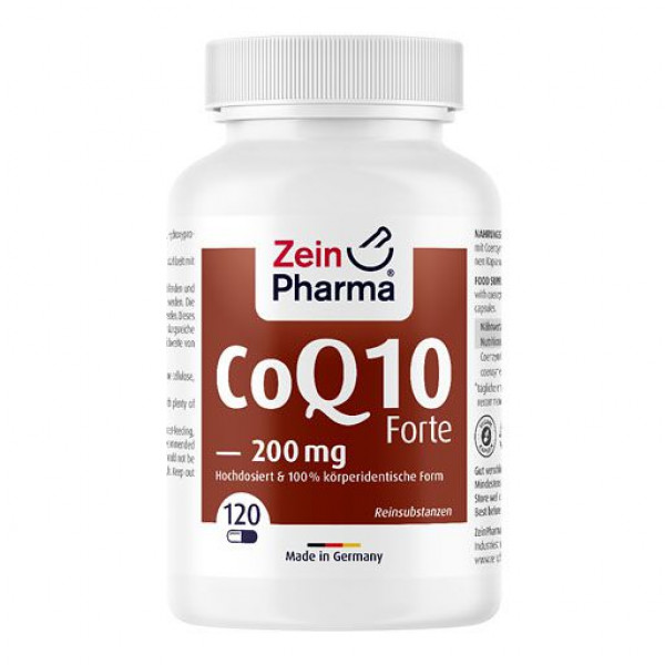 Пищевая добавка с коэнзимом Q10 COENZYM Q10 FORTE 200 mg Kapseln 120 шт Zein Pharma Пищевая добавка с коэнзимом Q10 COENZYM Q10 FORTE 200 mg Kapseln 120 шт Zein Pharma